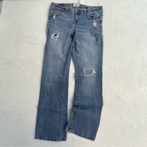 Y2K Chelsea Bootcut Distressed Blue Women's Jeans Holes Juniors Size 9/10 Denim